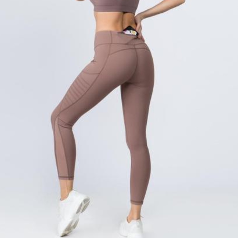 Smoky Mauve - Three Pocket Active Leggings